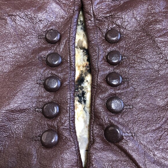 Size XL Jessica Women’s Leather Gloves Brown Acrylic Lining READ BELOW CN - Picture 11 of 12